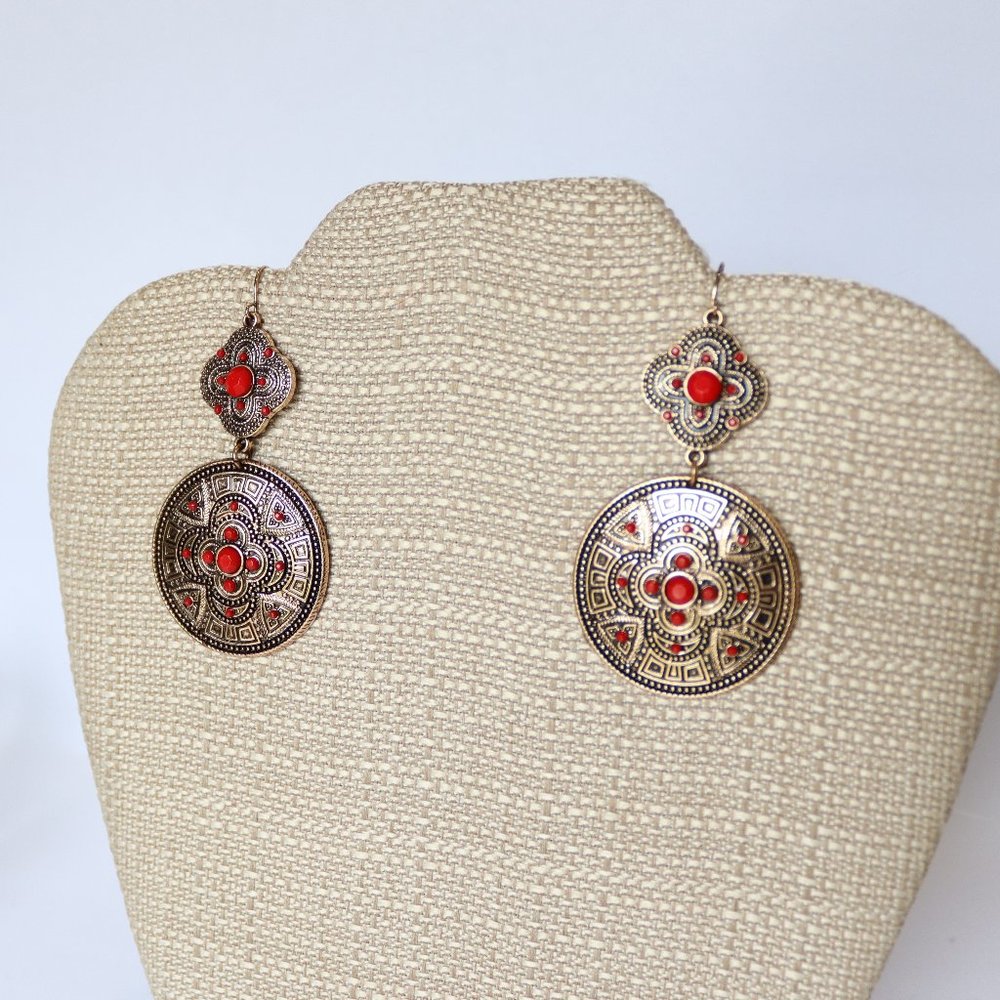 Bohemian Gypsy Circle Dangle Earrings